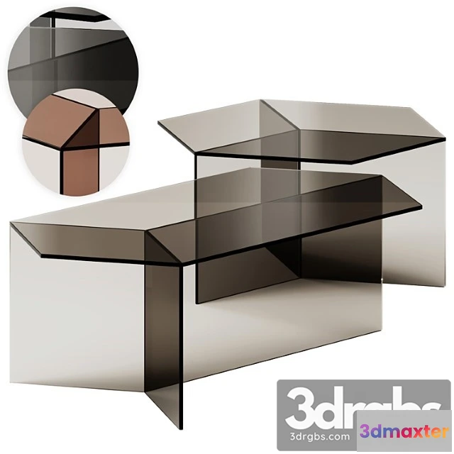 972702 - Glass Isom Oblong And Square Coffee Tables By Sebastian Scherer