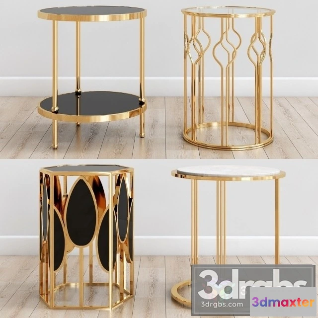 972708 - Gold Side Table