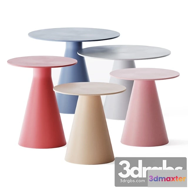 972890 - Jackless Round Metal Coffee Tables by Bla Station