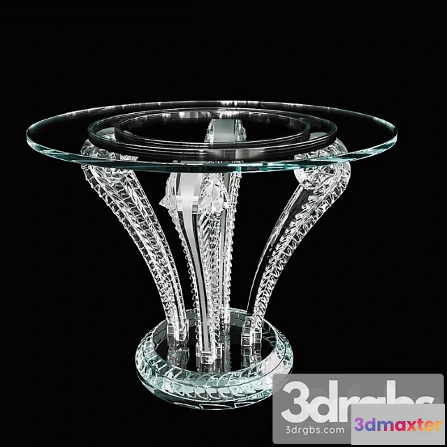 973000 - Lalique Marsan Pedestal Table 2