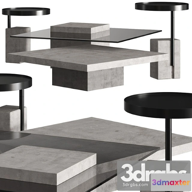 973120 - Lyon beton singleton & twist coffee tables 2
