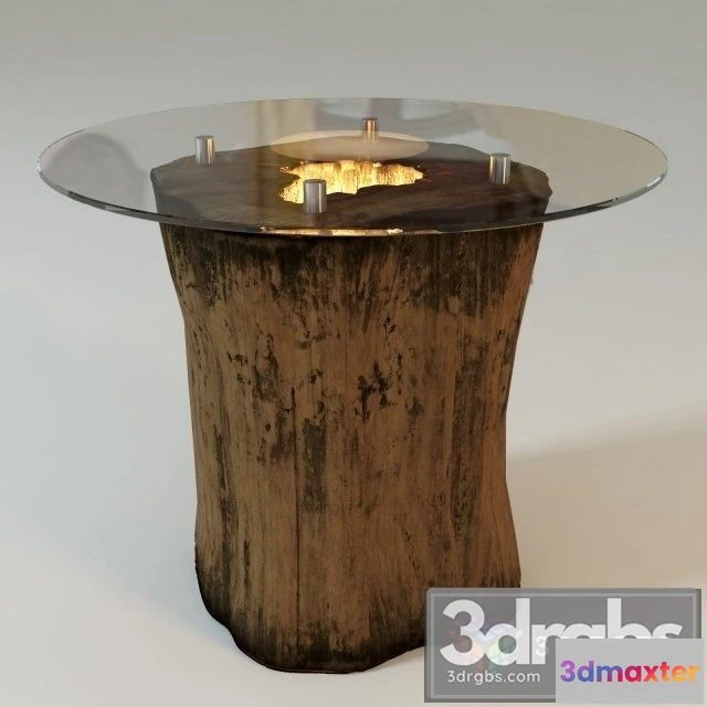 973374 - Modern Cypress Tree Trunk Table