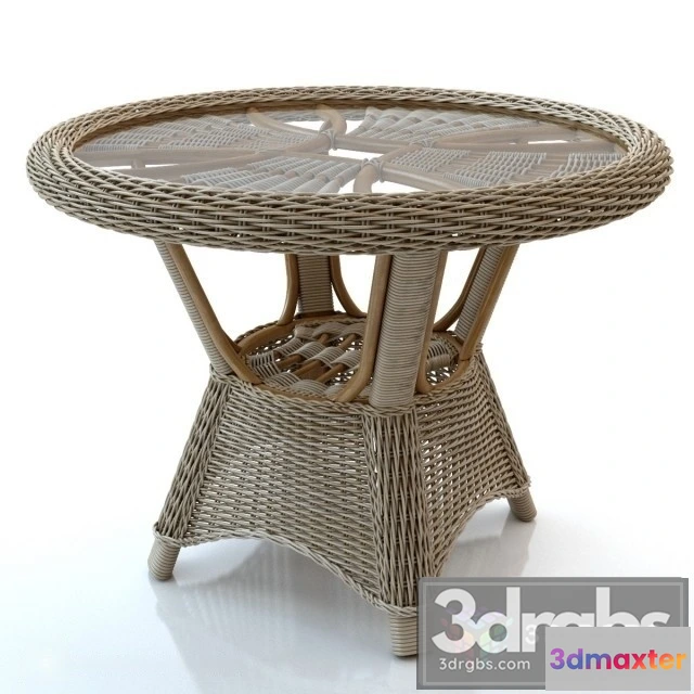 973566 - Outdoor Rattan Table