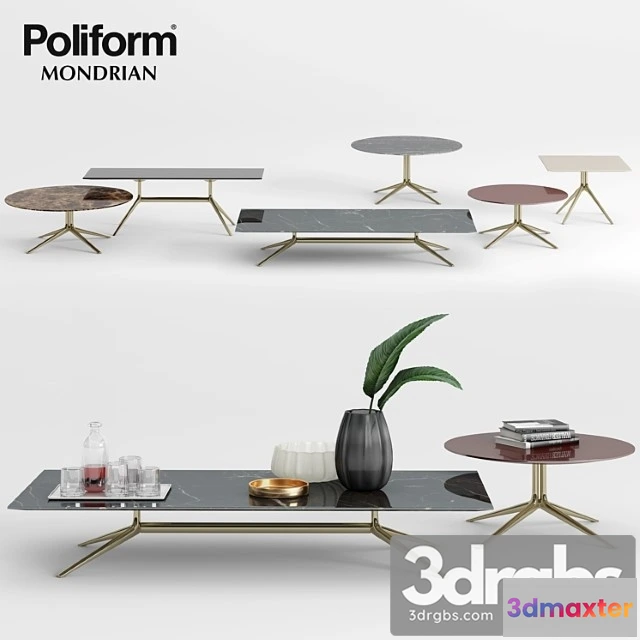 973686 - Poliform Mondrian Coffee Tables 1