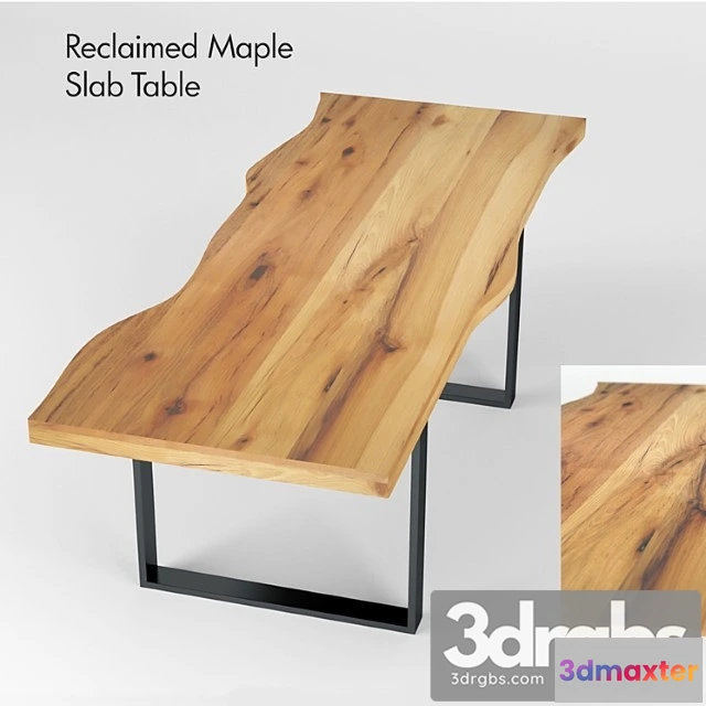 973820 - Reclaimed Maple Slab Table