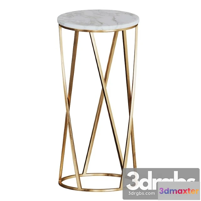 974090 - Side table with marble top marble by glasar 2