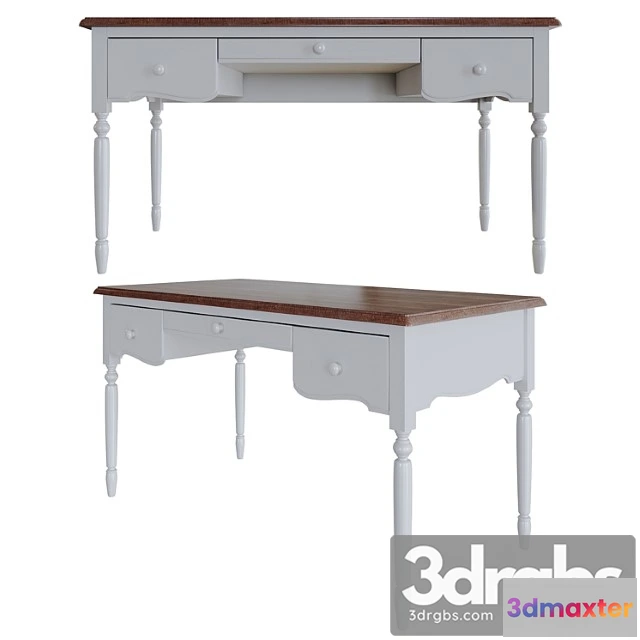 974290 - Table 3-drawer writing desk leblanc