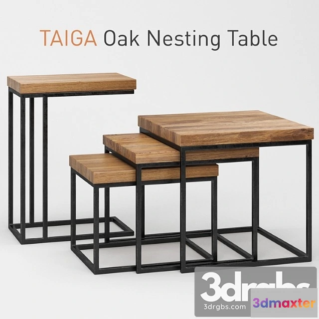 974434 - Taiga Oak Nesting Table