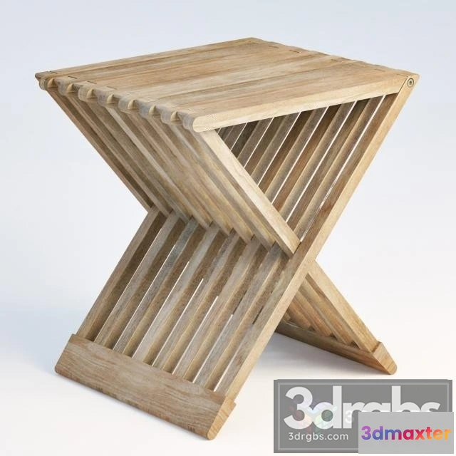 974450 - Teak Folding Stool