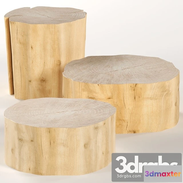 974474 - Three round coffee table stump. 2