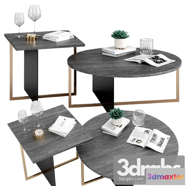 974624 - West elm korsa oak + copper coffee & side table 2