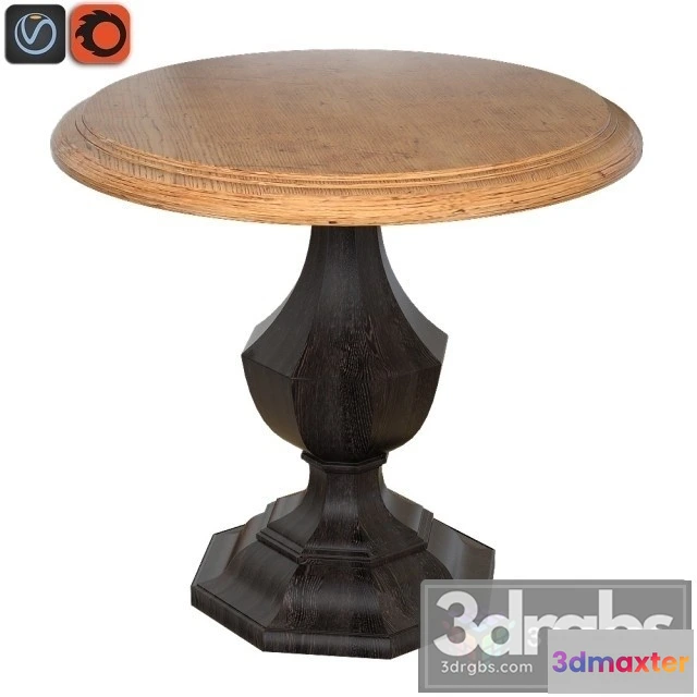 974654 - Wood Round Accent Table