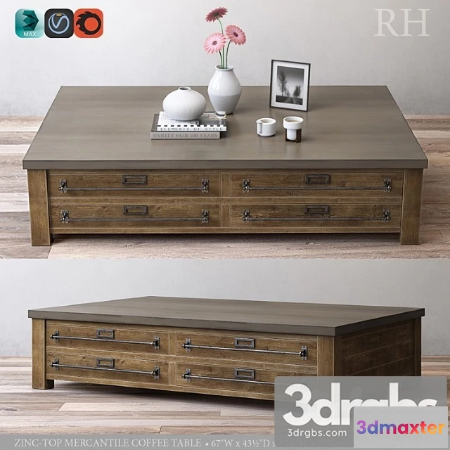 974756 - Zinc Top Mercantile Coffee Table 1