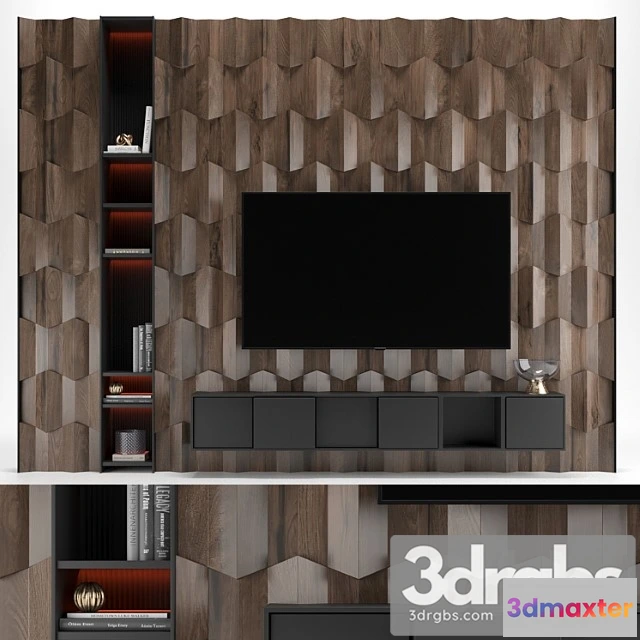 1041422 - Tv wall 022 wood