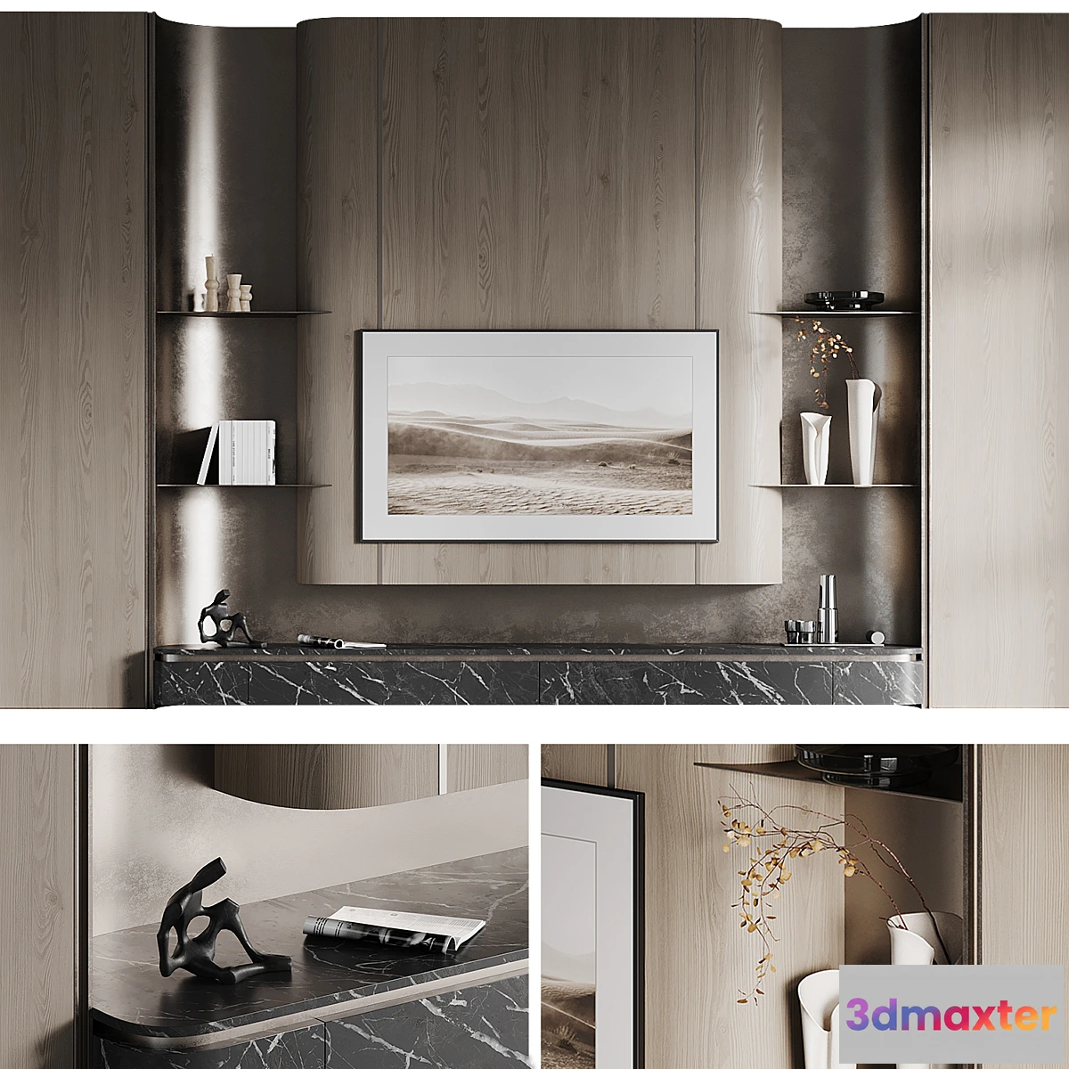 1296961 - TV wall Glowe - No.2 3D Max