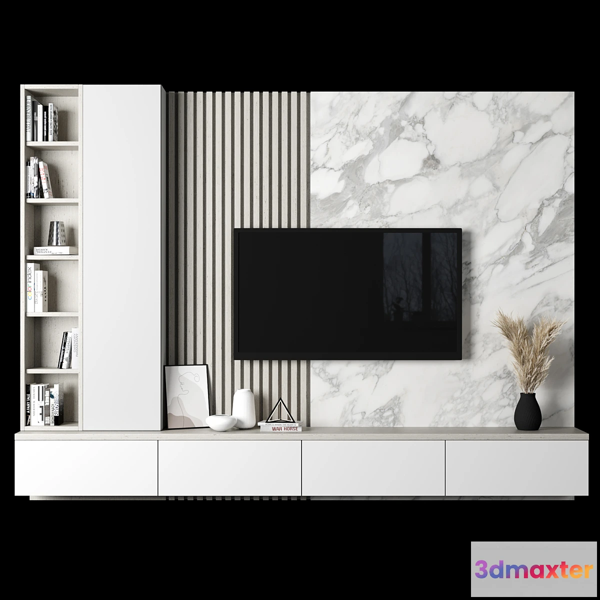 1300577 - TV Wall 056 3D Max