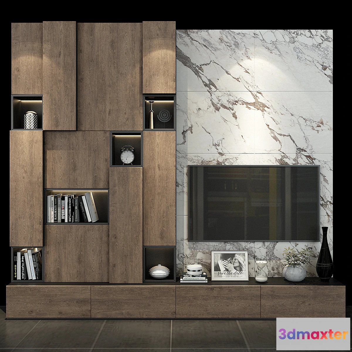 1300982 - TV shelf set 126 3D Max