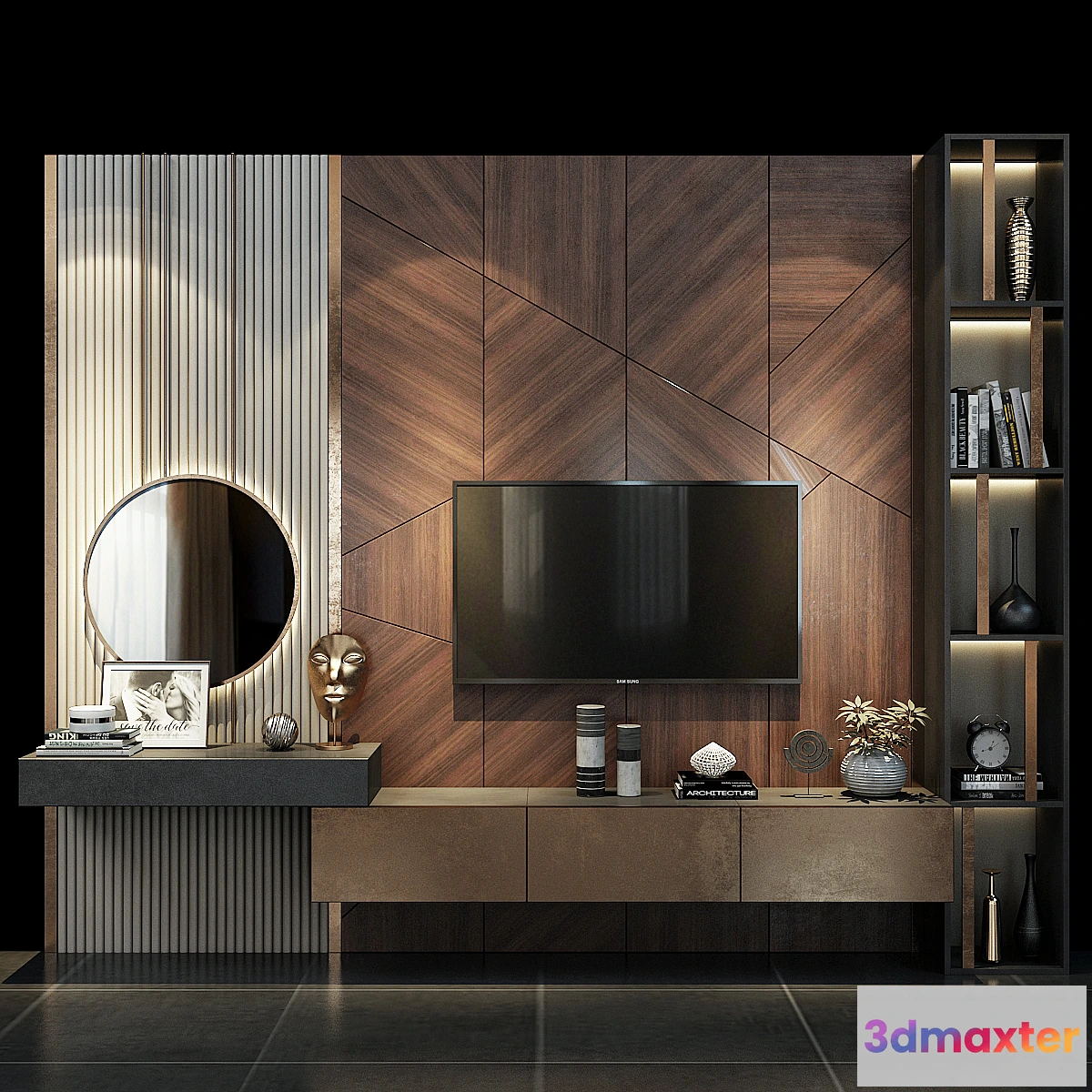 1302601 - TV wall set 218 3D Max