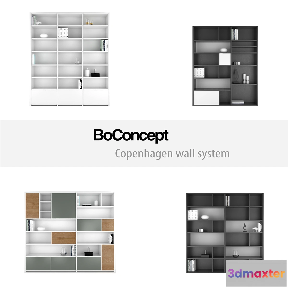 1302636 - BoConcept Copenhagen wall system  set 3 3D Max