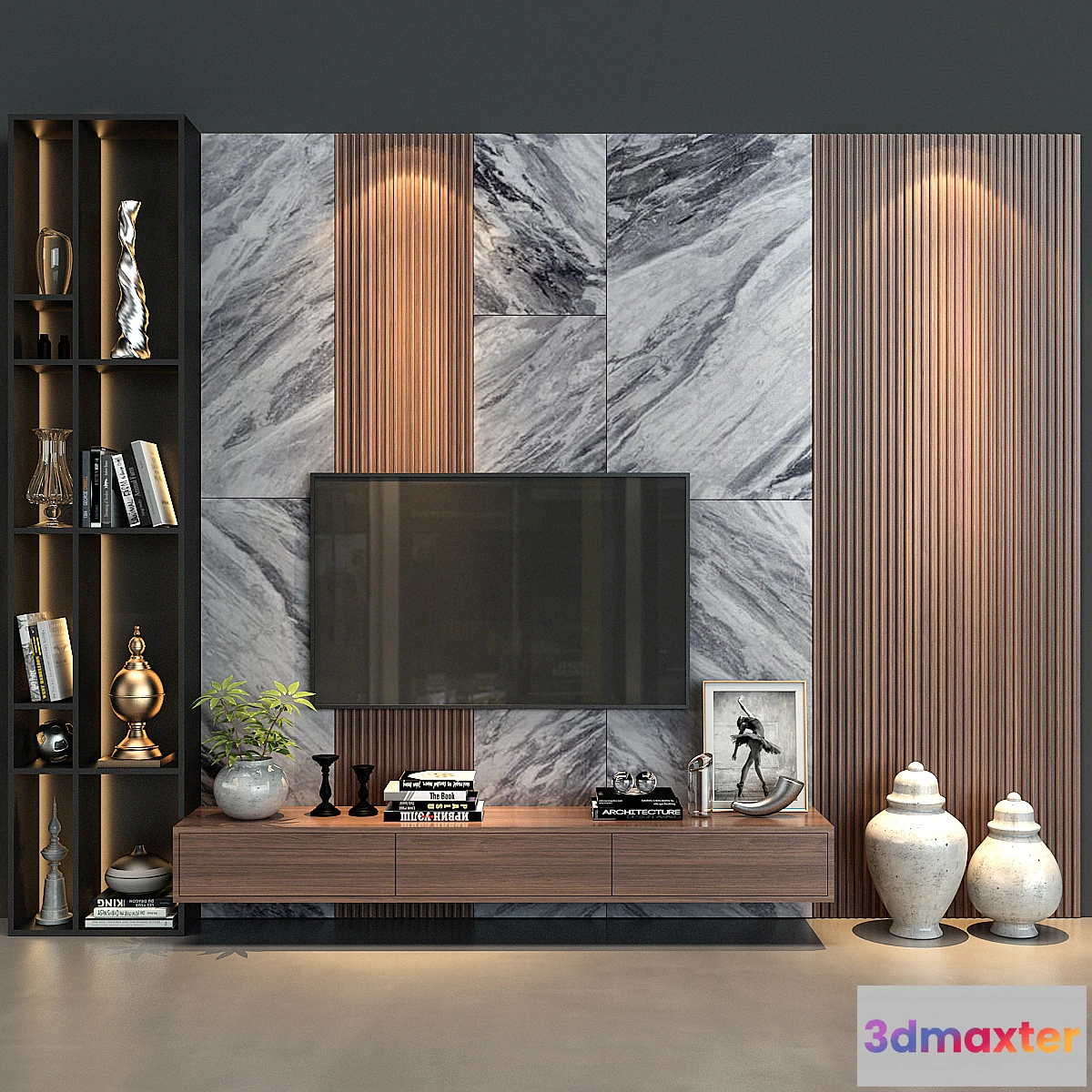 1303170 - TV Wall set 47 3D Max