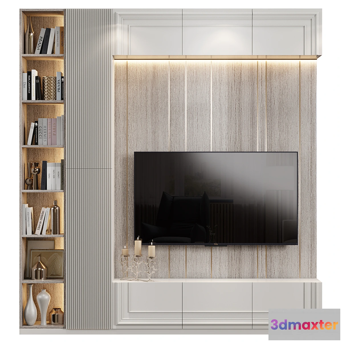 1303661 - Neoclassical TV wall 020 3D Max