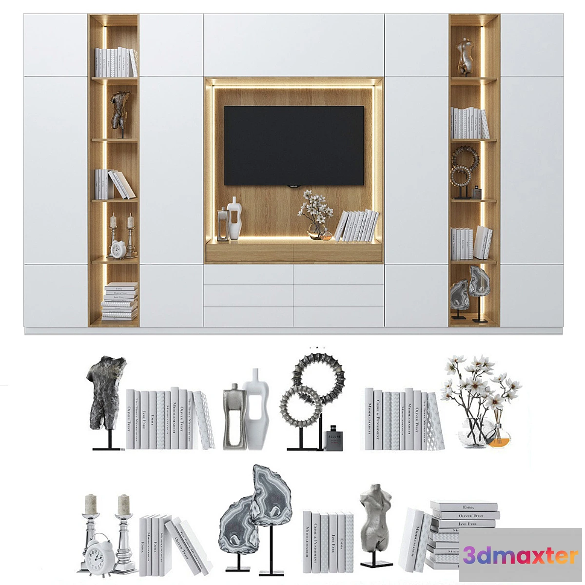 1306603 - Cabinet with TV area 6 3D Max