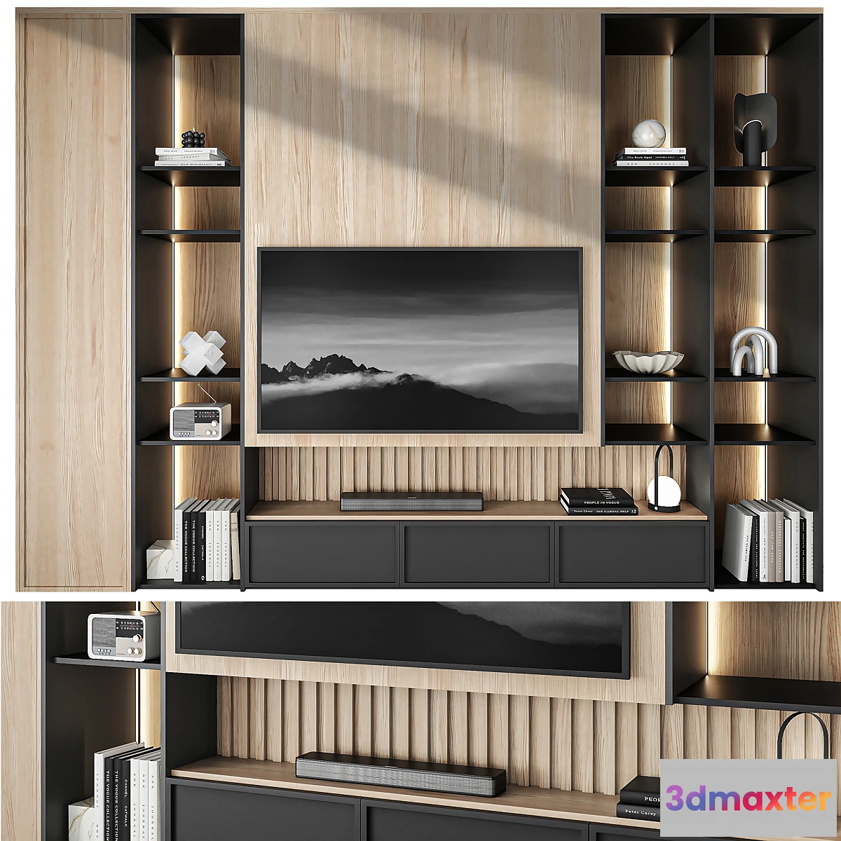 1306779 - tv wall set 10 - No.2 3D Max