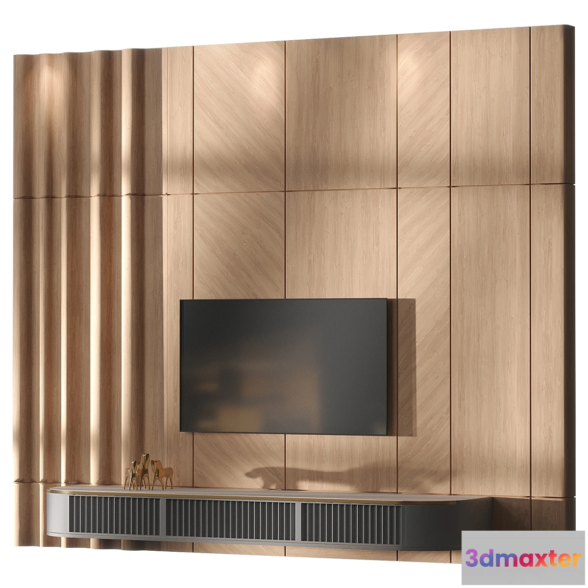 1307265 - TV set wall 05 - No.2 3D Max