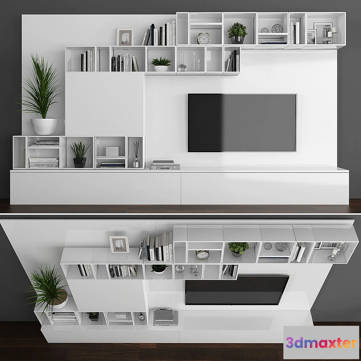 1308402 - Tv stand set 085 3D Max