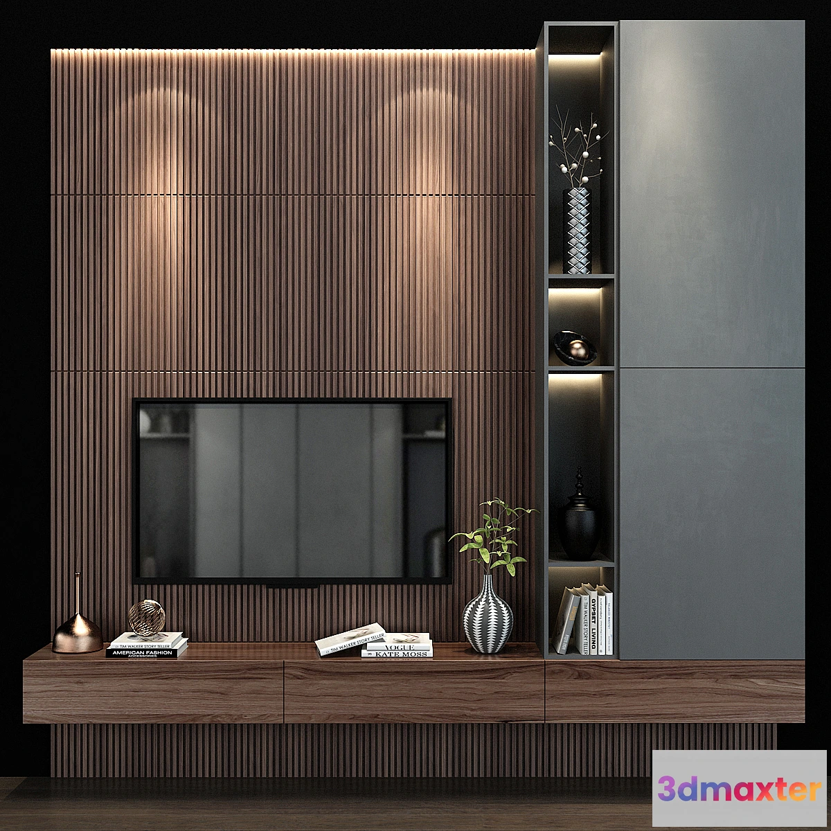 1309998 - TV wall set 142 3D Max