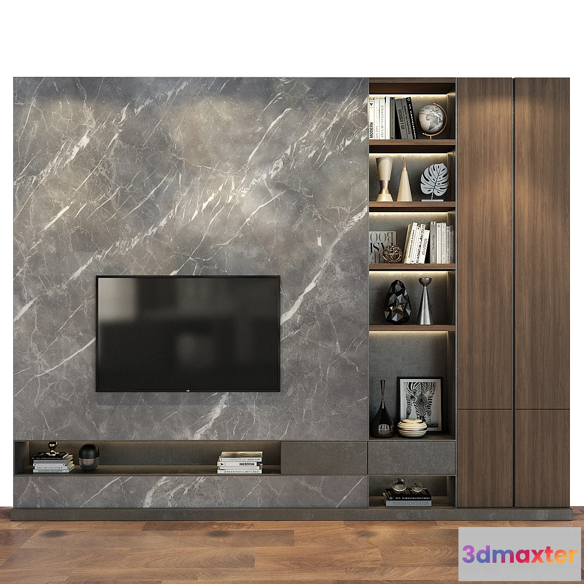 1310391 - TV Wall  set 183 3D Max