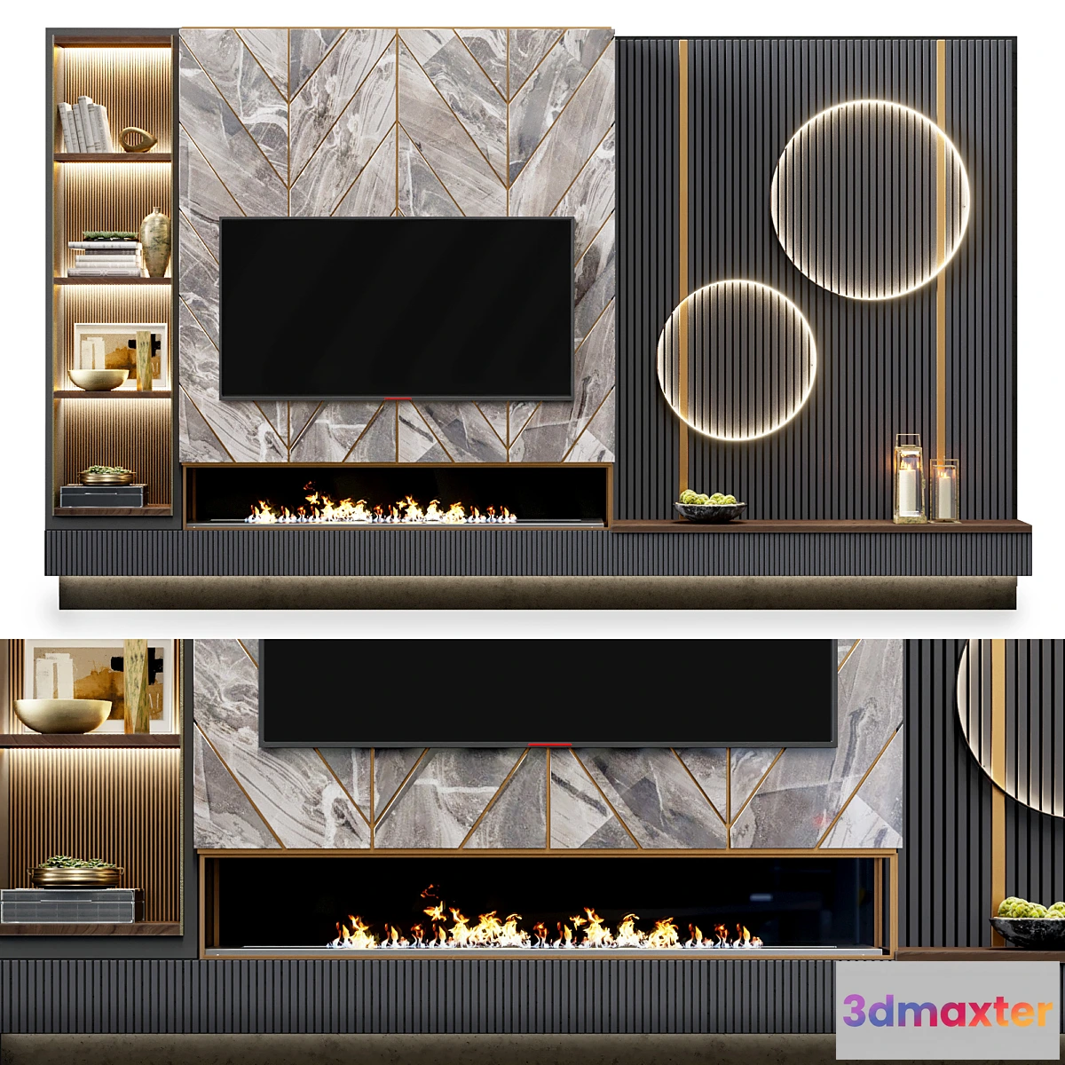 1311524 - TV wall modern 50 3D Max