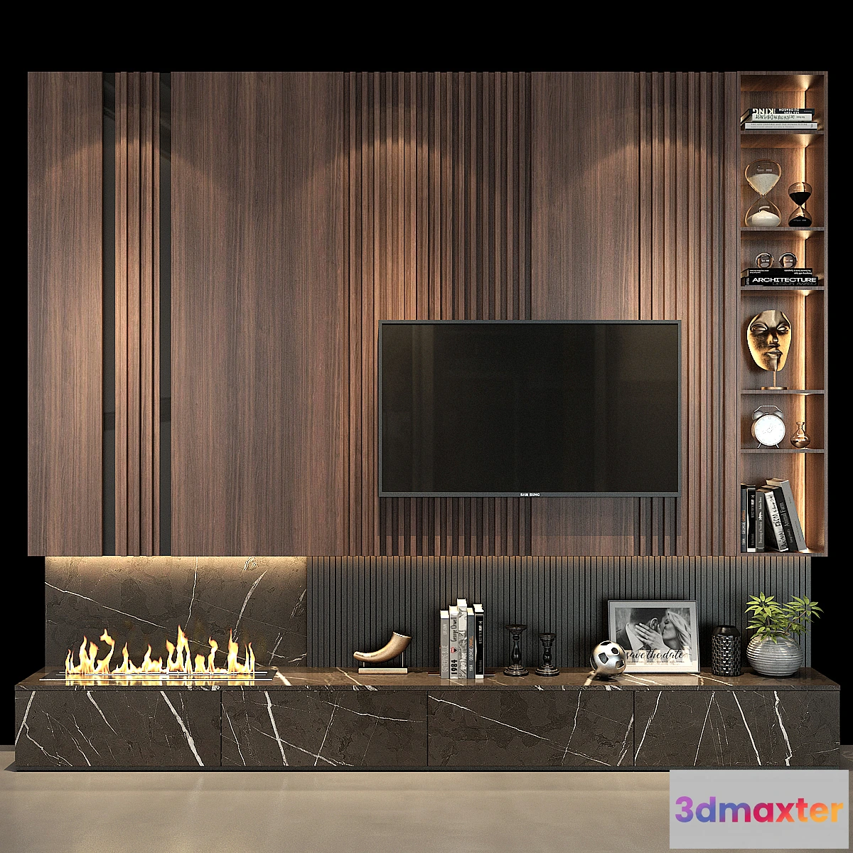 1313087 - TV Wall set 58 - No.2 3D Max