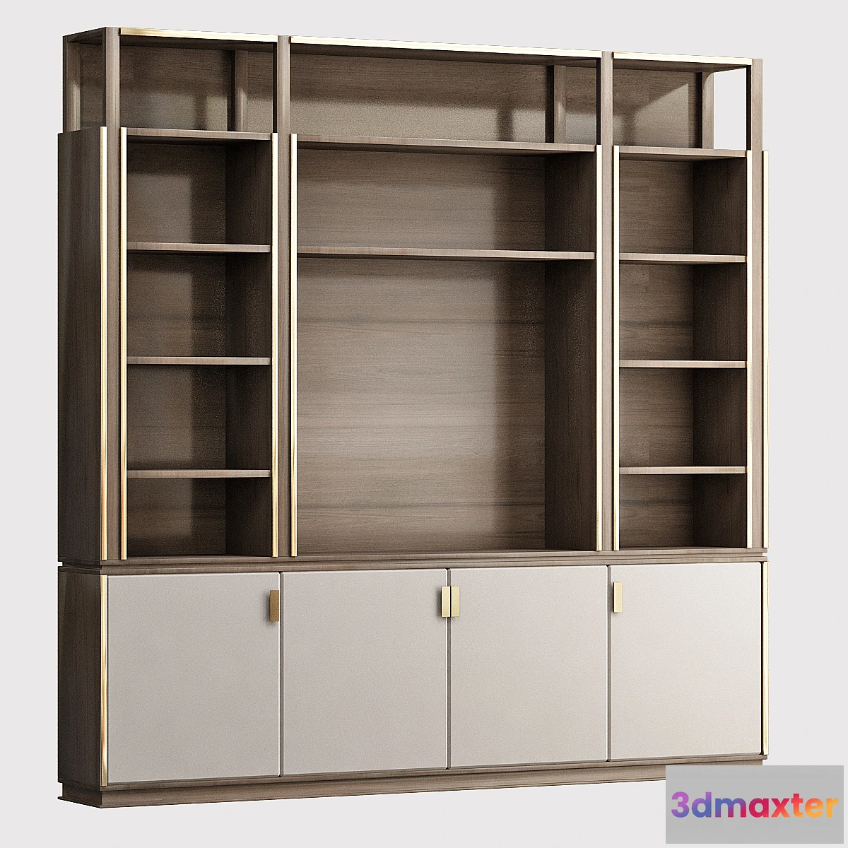 1313267 - Capital Collection HUG Bookcase with TV stand 3D Max