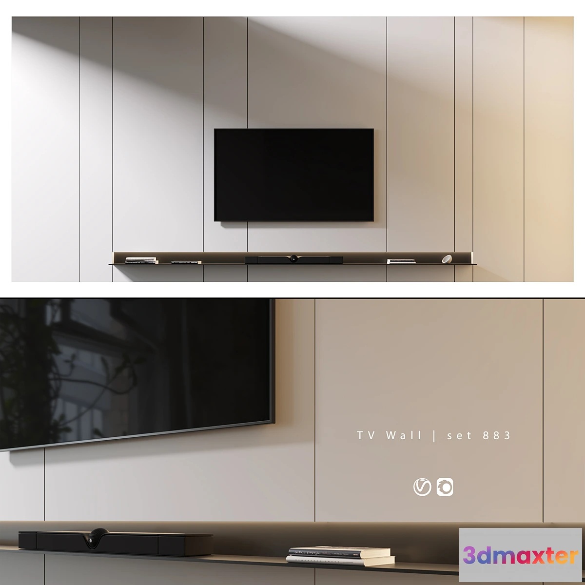 1313273 - TV Wall  set 883 3D Max