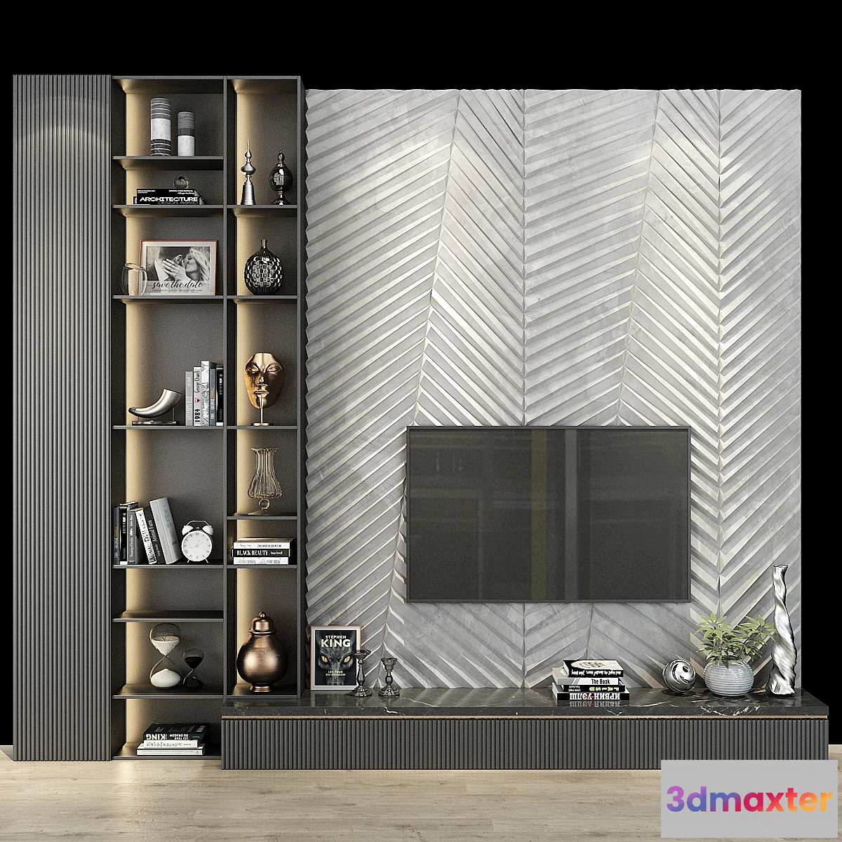 1320209 - TV Wall set 0174 3D Max