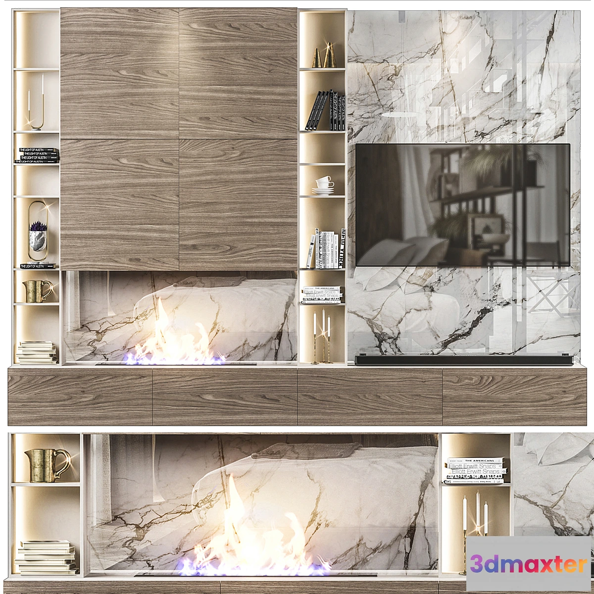 1323021 - Tv wall set 14 3D Max