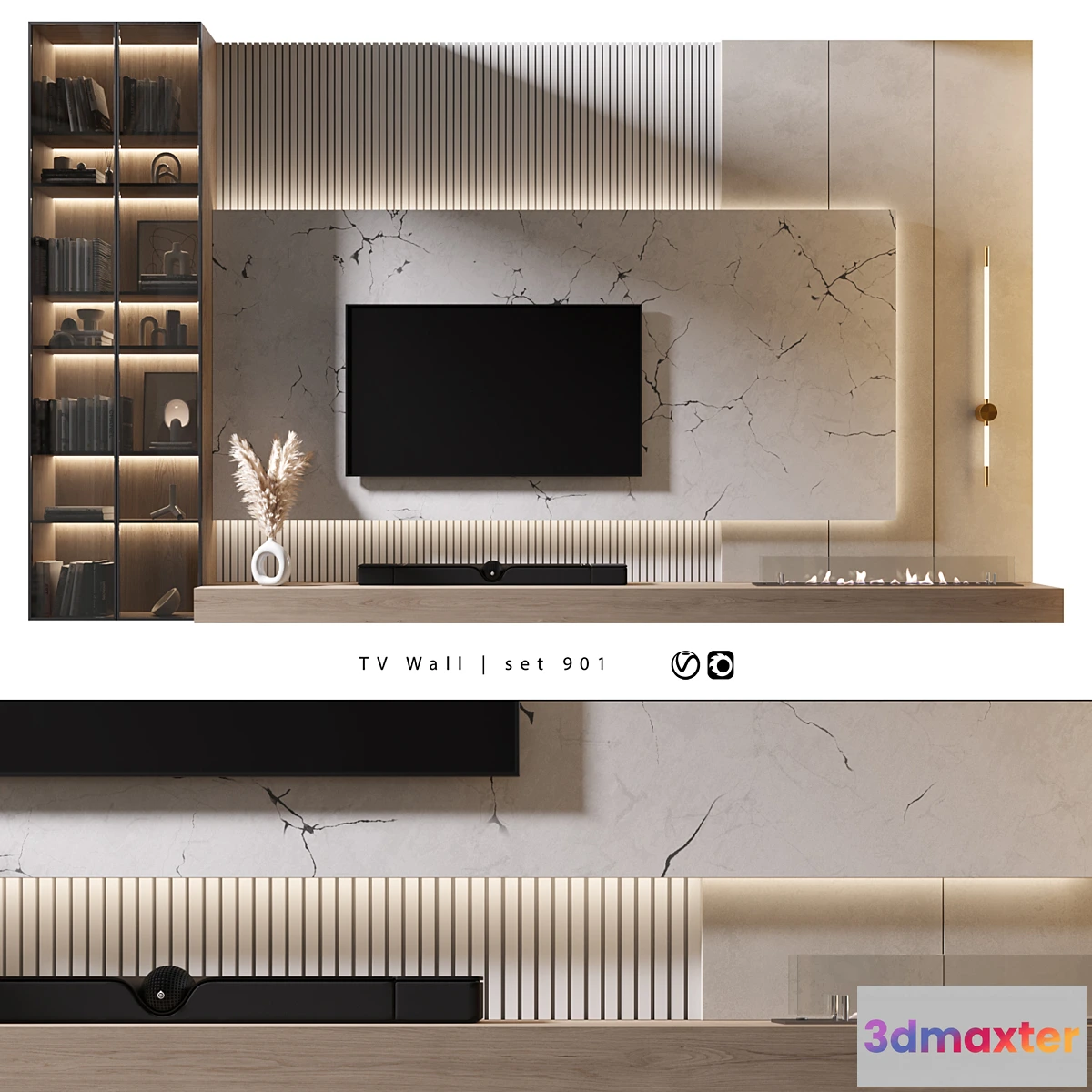 1324612 - TV Wall  set 901 - No.2 3D Max