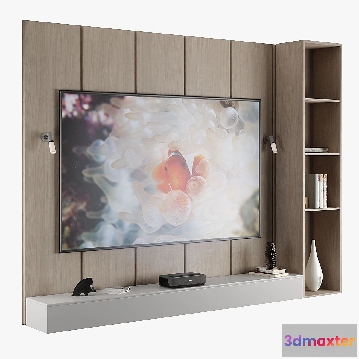 1326704 - TV Wall with Hisense Laser Projector - No.2 3D Max
