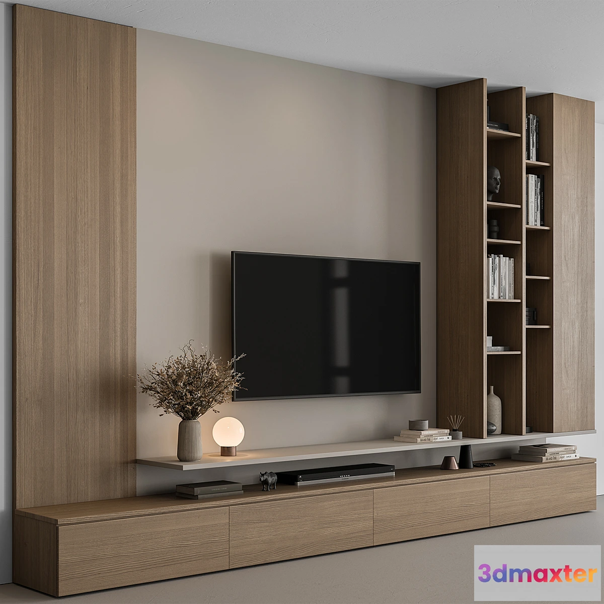 1328848 - TV Wall Wooden - Set 107 3D Max