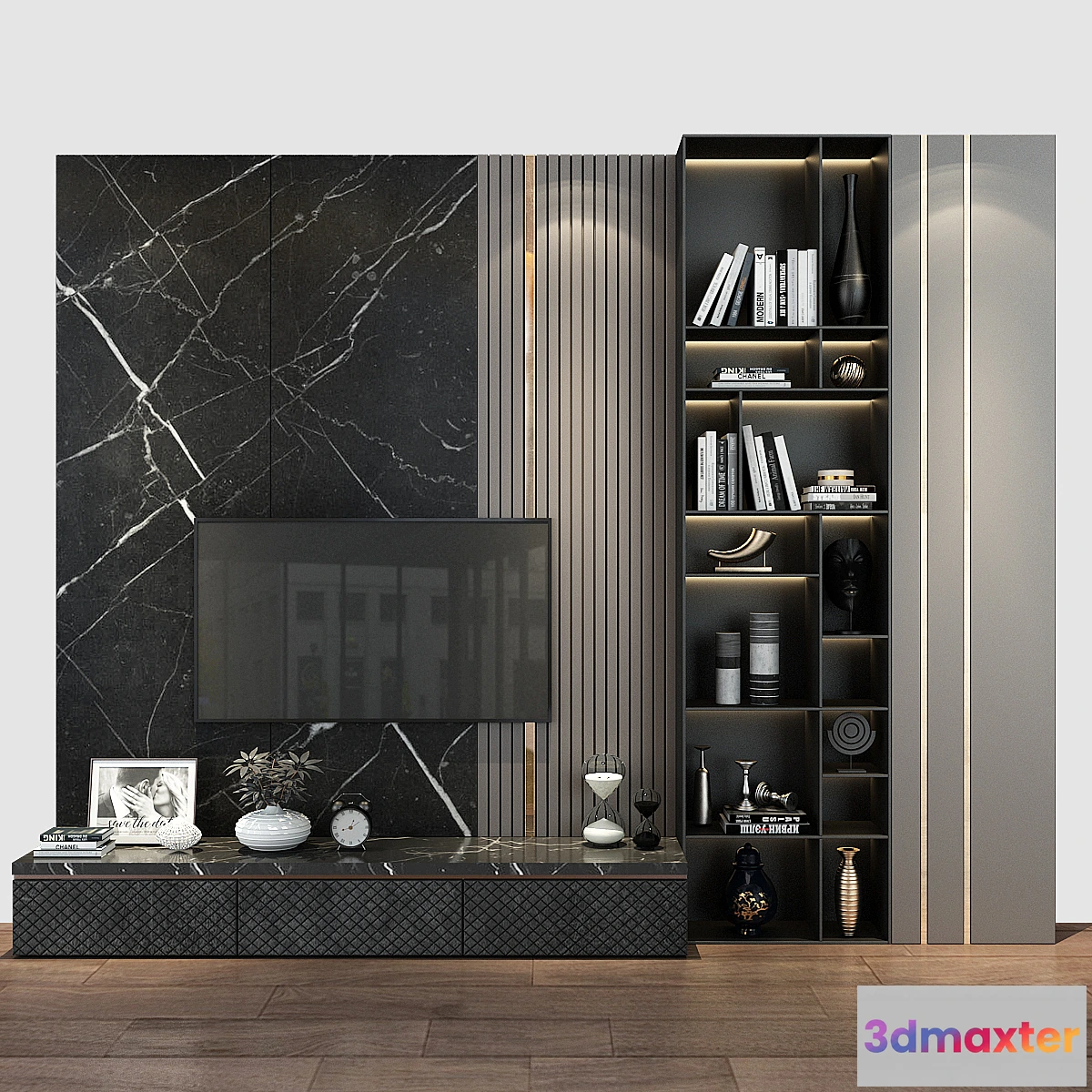 1330893 - TV wall set 226 3D Max