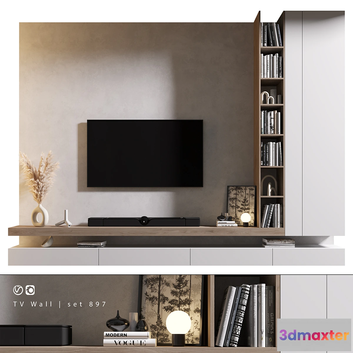 1331166 - TV Wall  set 897 3D Max