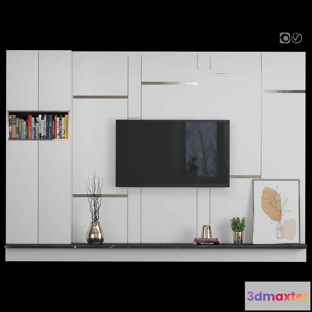 1332172 - TV Wall 33 3D Max