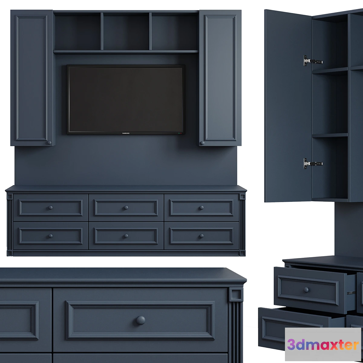 1333792 - Classic Tv Wall 001 3D Max