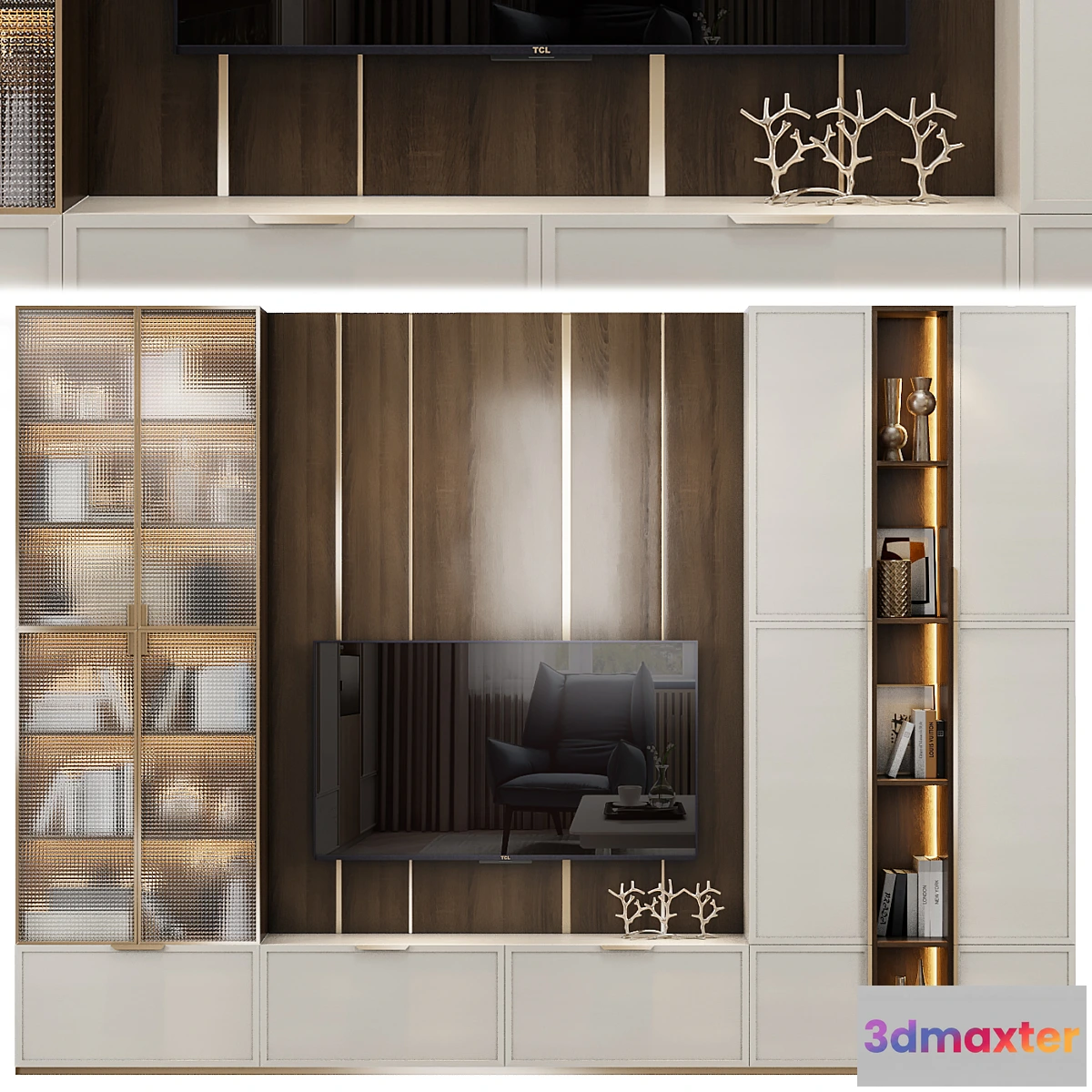 1338081 - Neoclassical TV wall 010 3D Max