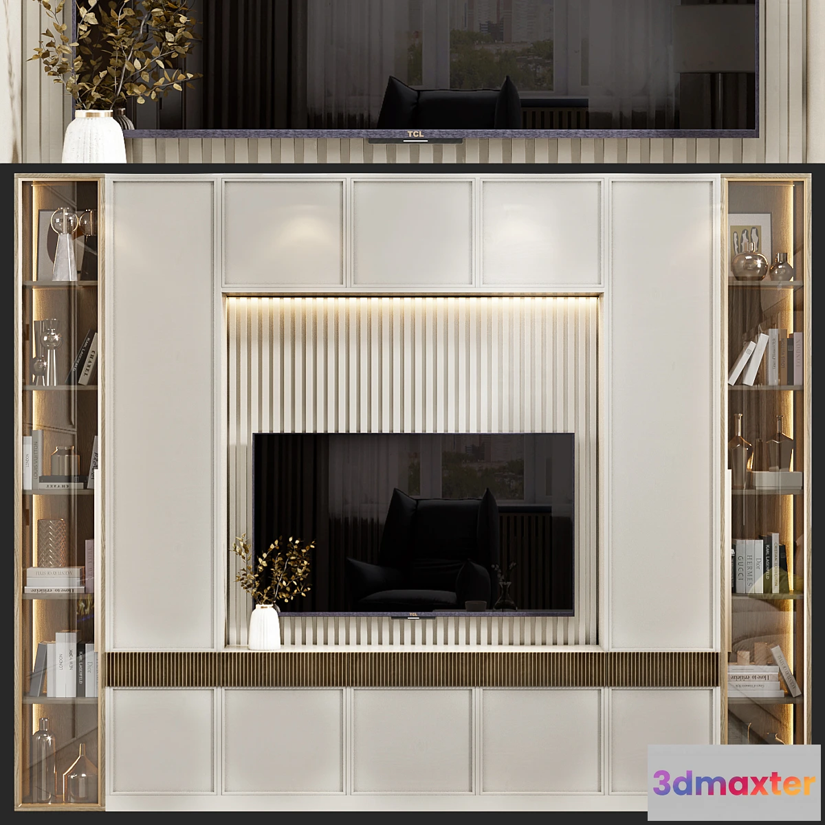 1339669 - Neoclassical TV wall 015 3D Max