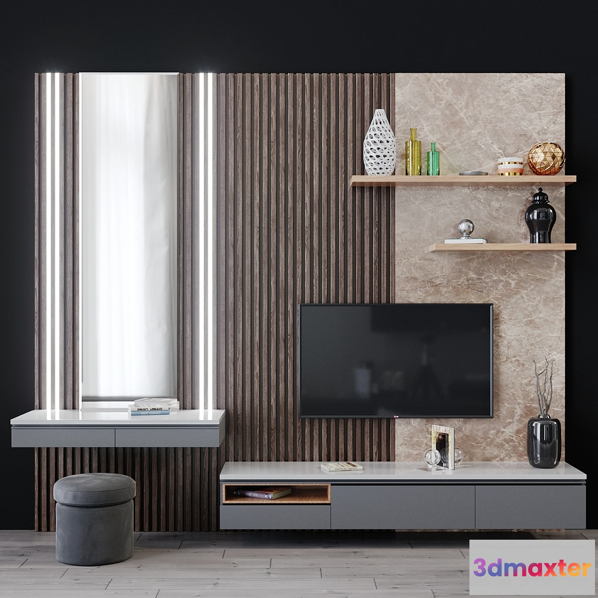 1343047 - tv set 56 3D Max