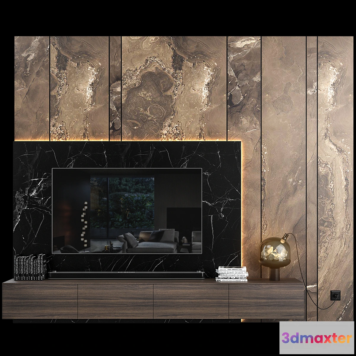 1344670 - Tv wall set 04 3D Max