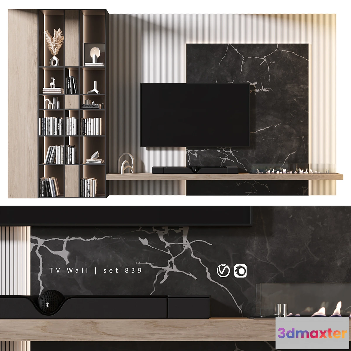 1345765 - TV Wall  set 839 - No.2 3D Max