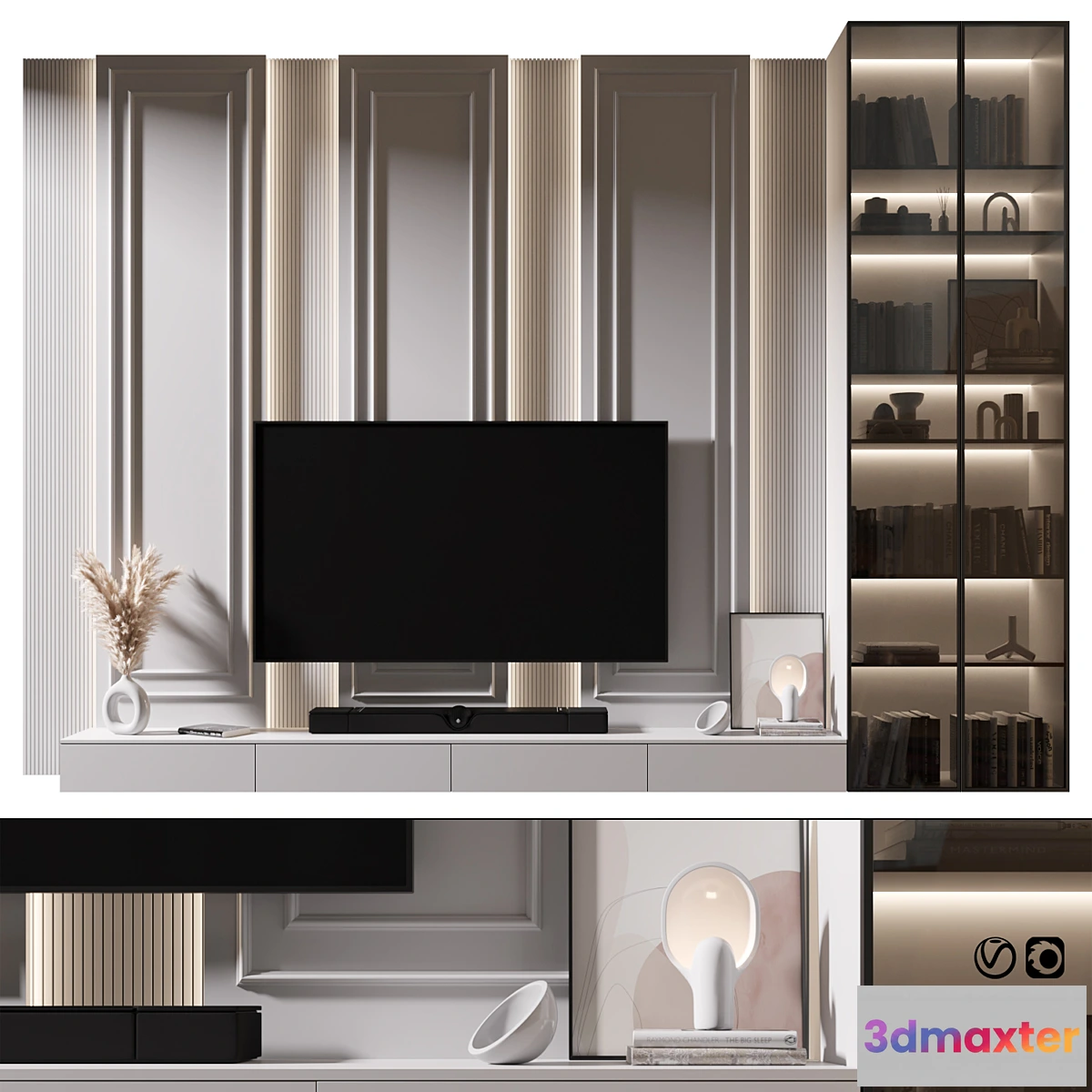 1348016 - TV Wall  set 963 - No.2 3D Max